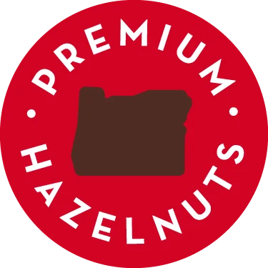 premium hazelnuts badge