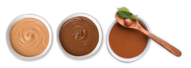 three varieties of nut butter