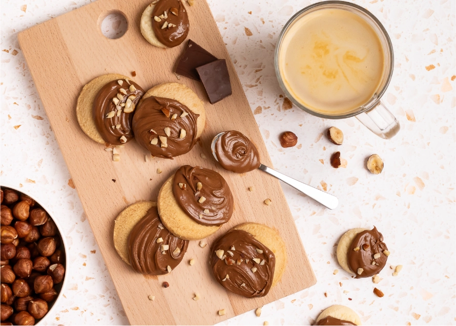 Chocolate spread from above